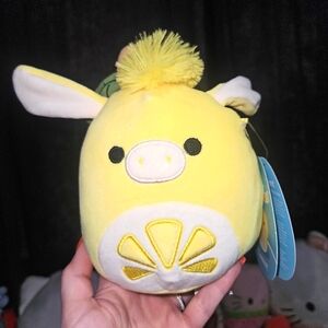 NWT Clement The Lemon Yellow Donkey 5" Squishmallow Crossover Squad
